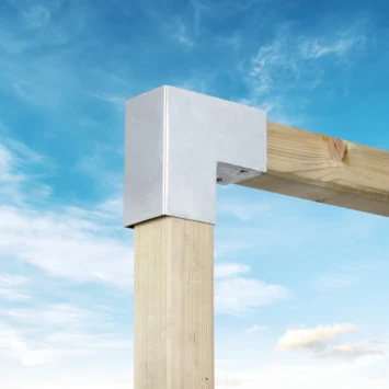 Paalverbinder Voor Pergola Hoekstuk 2-kants 9x9 Cm Gegalvaniseerd - Afbeelding 2