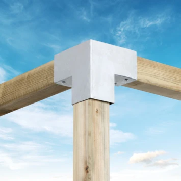 Paalverbinder Voor Pergola Hoekstuk 3-kants 9x9 Cm Gegalvaniseerd - Afbeelding 2