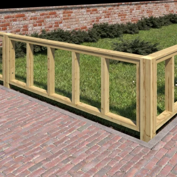 Tuinhek Grenen Donau Ca. 60x180 Cm - Afbeelding 4