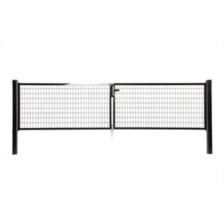 Napoli Dubbele Poort Zwart 150x2x150cm RAL9005