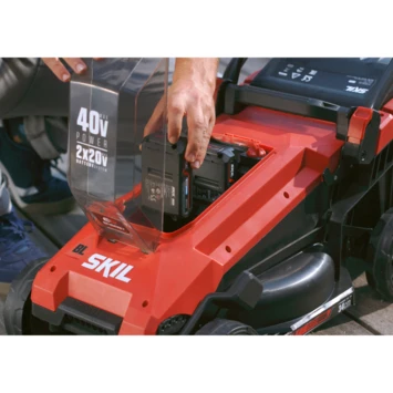 SKIL 20V Grasmaaier 0130BA Brushless 34cm + 2 Accu's 2,0Ah + Snellader - Afbeelding 4