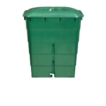 Garantia Regenton Rechthoekig Groen 300 Liter Met Kraantje En Vulautomaat