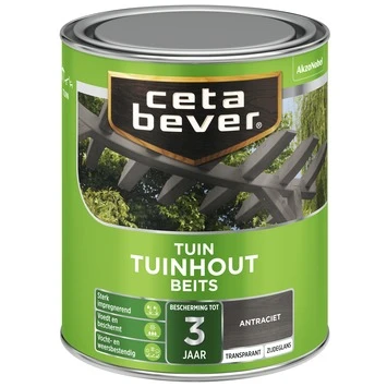 CetaBever Tuinhoutbeits Transparant Antraciet Zijdeglans 750 Ml - Afbeelding 2