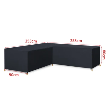 Loungesethoes L-vorm 250X250 Cm - Afbeelding 2
