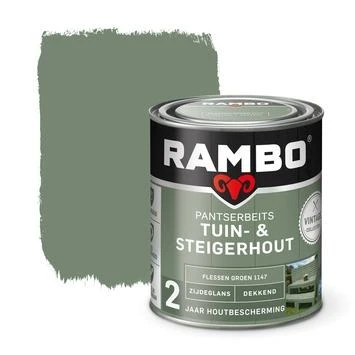 Rambo Vintage Pantserbeits Tuin- En Steigerhout Dekkend Flessen Groen Zijdeglans 750 Ml