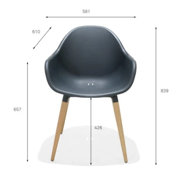 Stoel Odense Zwart - Afbeelding 2