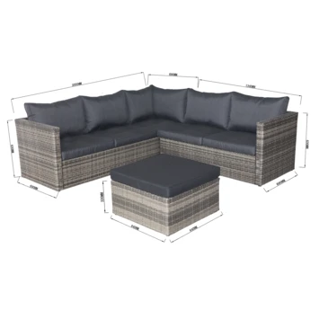 Loungeset Novara Antraciet - Afbeelding 2