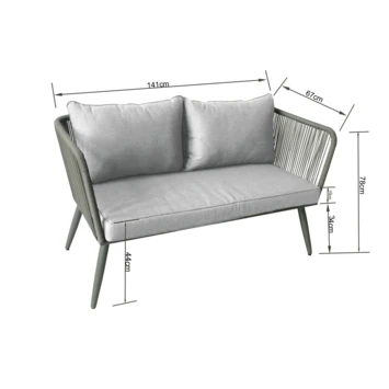 Loungebank Pamplona Legergroen - Afbeelding 2