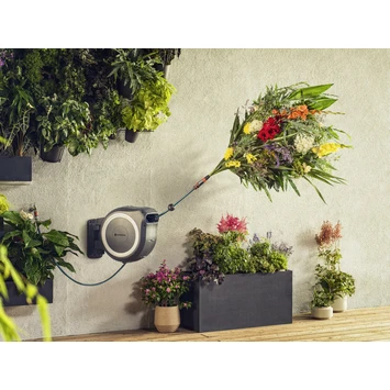 Gardena Wandslangenbox Roll Up 35 Grijs/wit Meter Incl. Tuinspuit - Afbeelding 4