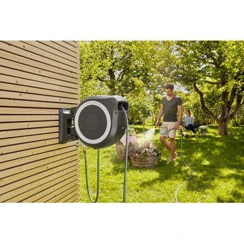 Gardena Wandslangenbox Roll Up 35 Grijs/wit Meter Incl. Tuinspuit - Afbeelding 5