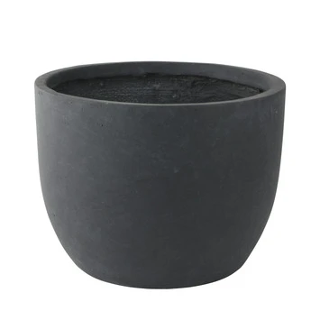Pot Eivorm Antraciet Fiberclay 29x22 Cm