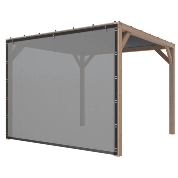 Pergola Silvano Douglas Incl. Schaduwdoek & Zijdoek 324x324 Cm - Afbeelding 8